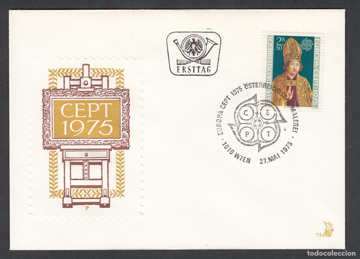 Francobolli: Austria Sobres Primer Dia FDC Yvert 1316 - Europa Cept Religi&oacute;n 1975