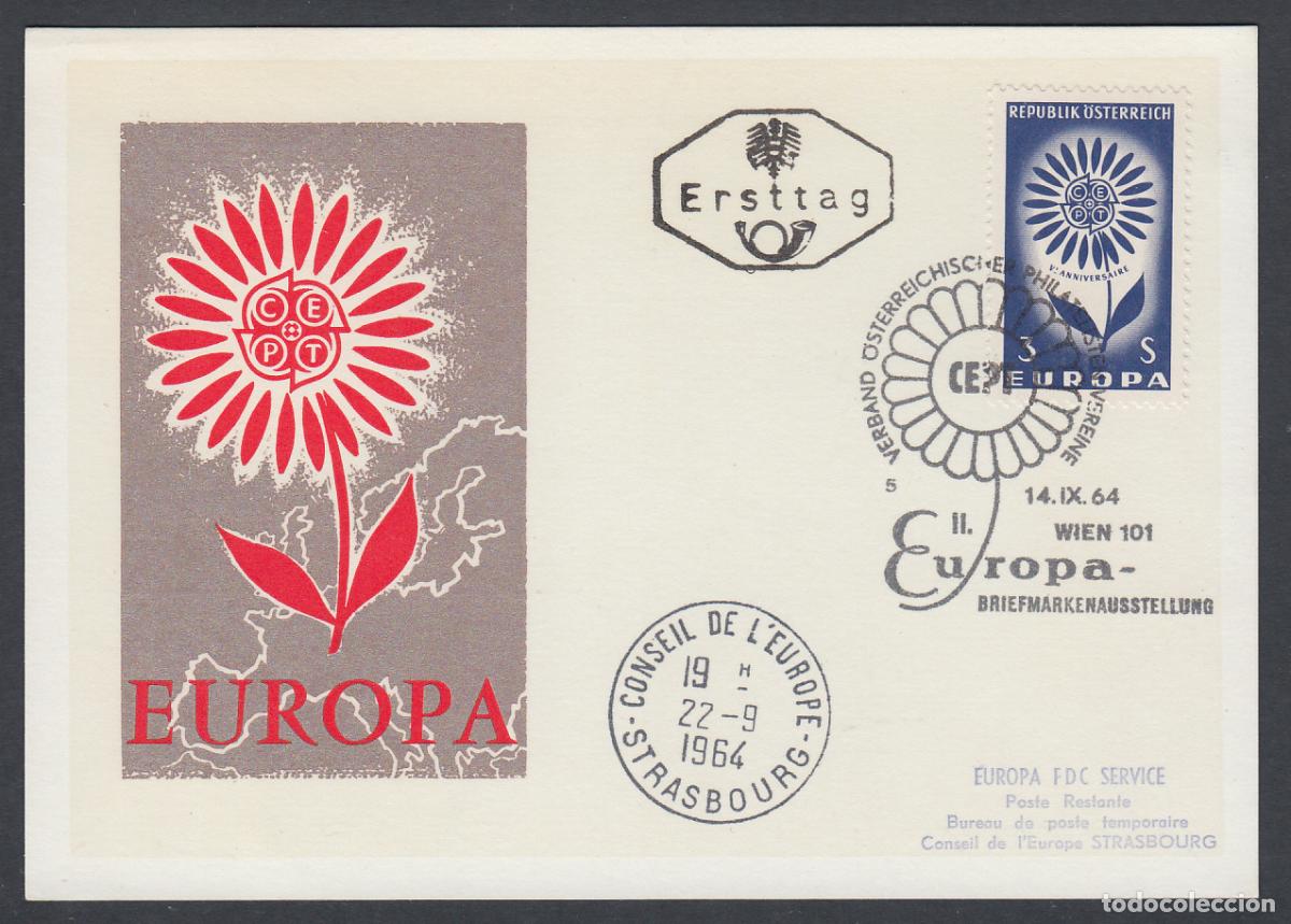 Stamps: Austria Tarjetas M&aacute;ximas Yvert 1010 - Europa CEPT 1964