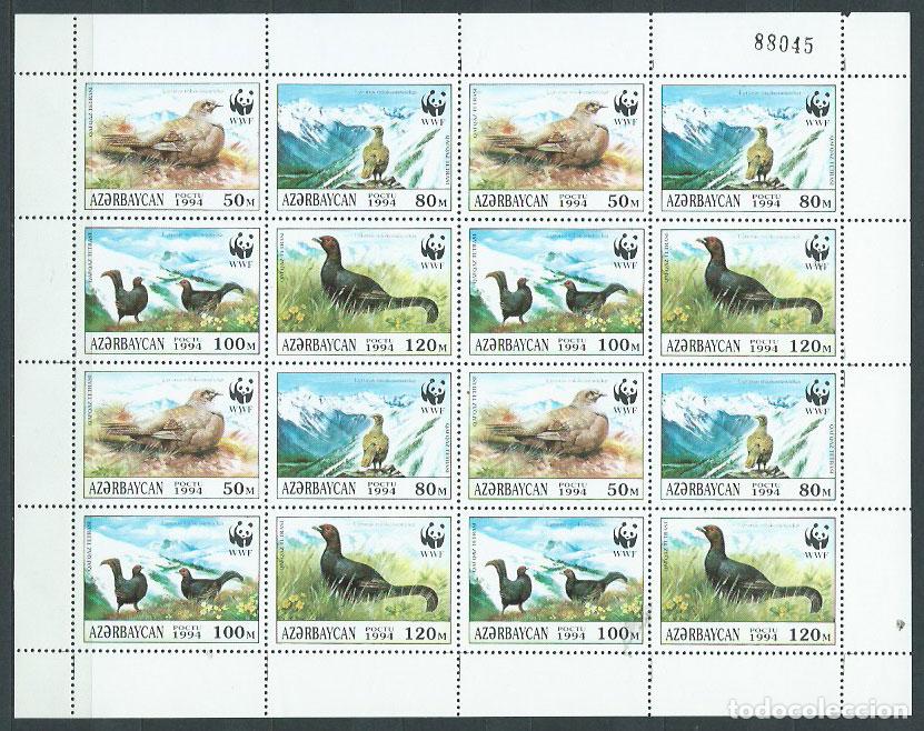 Stamps: Azerbaijan - Correo Yvert 163/6 Hojita ** Mnh Fauna