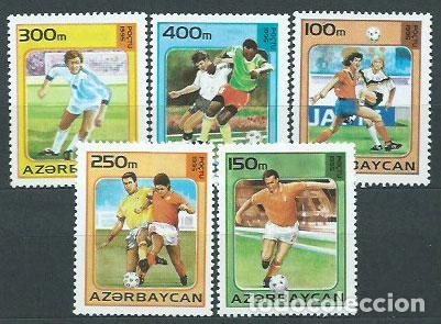 Stamps: Azerbaijan - Correo Yvert 242A/E ** Futbol