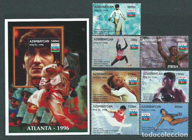 Stamps: Azerbaijan - Correo Yvert 267/73+Hb 21 ** Mnh Olimpiadas Atlanta