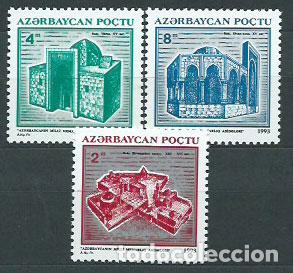 Stamps: Azerbaijan - Correo Yvert 116/118 ** Mnh Monumentos de Bakou