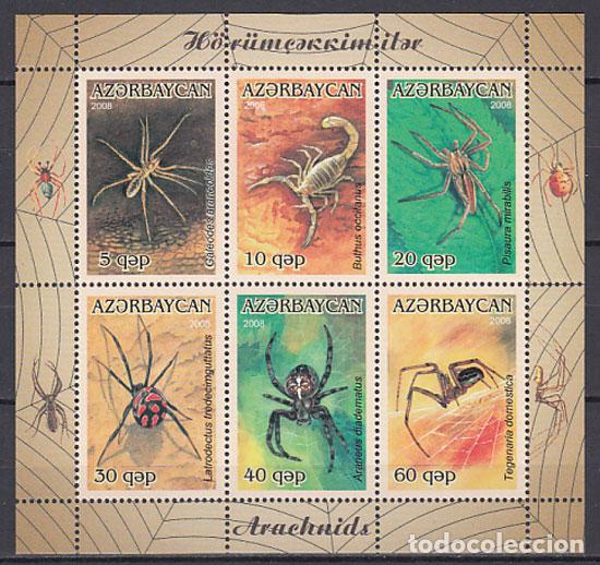 Stamps: Azerbaijan - Correo Yvert 632/37 ** Mnh Fauna - Ara&ntilde;as