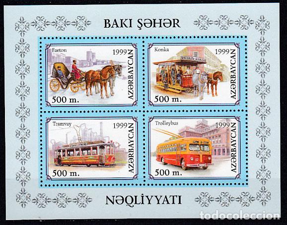 Stamps: Azerbaijan - Hojas Yvert 47 ** Mnh Trenes