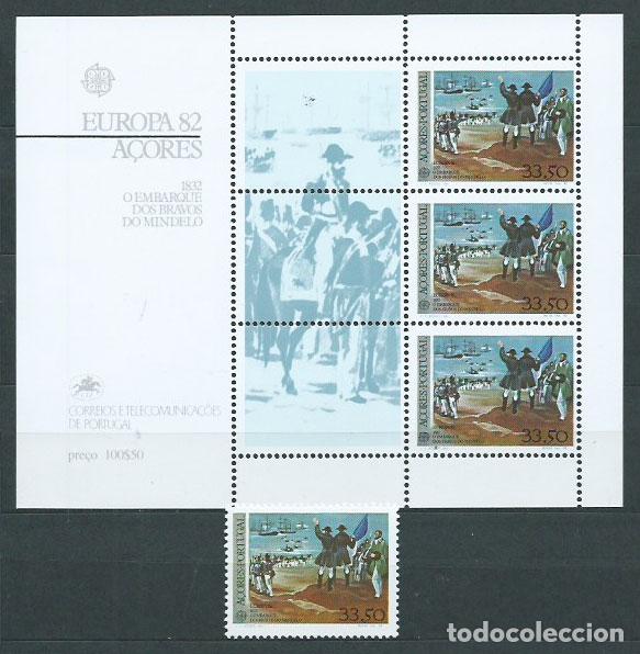 Stamps: Azores - Correo Yvert 342 + H,3 ** Mnh Europa