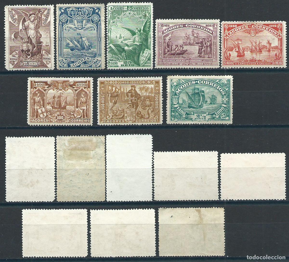 Stamps: Azores Correo Yvert 90/97 (*) Mng Vasco de Gama
