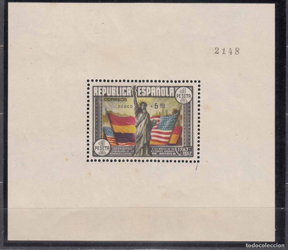 Briefmarken: Espa&ntilde;a II Rep&uacute;blica 1938 Edifil 766 ** Mnh n&ordm; 2148 Manchas del Tiempo
