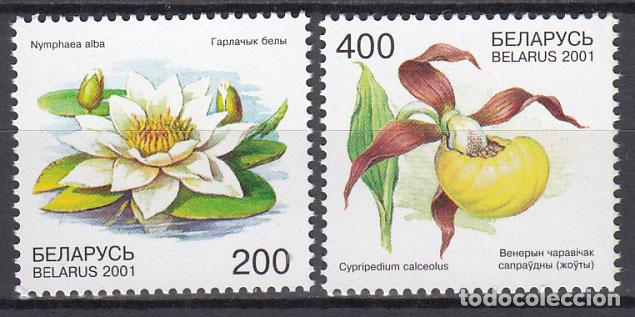Briefmarken: Bielorusia - Correo 2001 Yvert 372/73 ** Mnh Flores