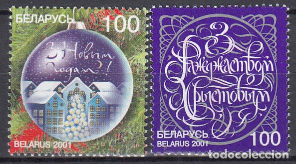 Briefmarken: Bielorusia - Correo 2001 Yvert 397/98 ** Mnh Navidad