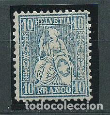 Selos: Suiza - Correo 1862 Yvert 36 * Mh