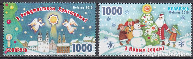 Selos: Bielorusia - Correo 2010 Yvert 722/23 ** Mnh Navidad