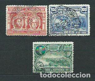 Stamps: Brasil - Correo 1922 Yvert 183/5 usado