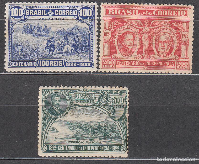 Stamps: Brasil Correo 1922 Yvert 183/85 * Mh Centenario de la Independencia