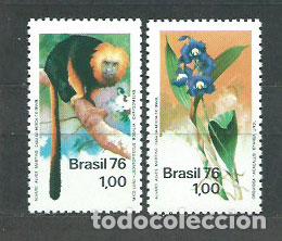 Selos: Brasil - Correo 1976 Yvert 1195/6 ** Mnh Fauna. Flora