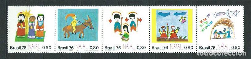 Selos: Brasil - Correo 1976 Yvert 1225/9 ** Mnh Navidad