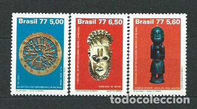 Selos: Brasil - Correo 1976 Yvert 1238/40 ** Mnh Arte