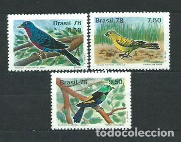 Selos: Brasil - Correo 1978 Yvert 1310/2 ** Mnh Fauna. Aves