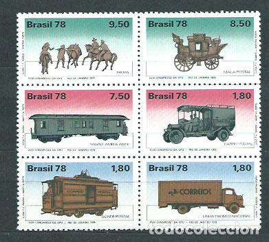 Selos: Brasil - Correo 1978 Yvert 1335/40 ** Mnh Transportes Postales