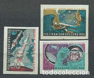 Selos: Vietnam del Norte - Correo Yvert 303/5 Sin dentar ** Mnh Astro