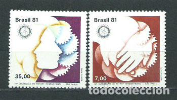 Selos: Brasil - Correo 1981 Yvert 1477/8 ** Mnh Rotary