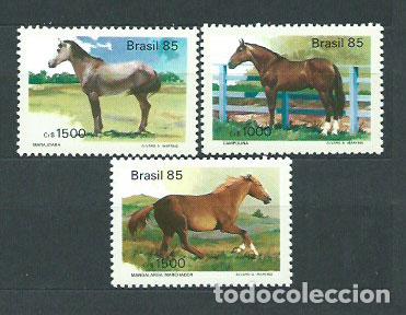 Briefmarken: Brasil - Correo 1985 Yvert 1719/21 ** Mnh Fauna. Caballos