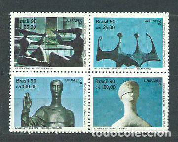 Selos: Brasil - Correo 1990 Yvert 1981/4 ** Mnh Exposici&oacute;n Filatelica