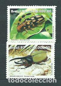 Selos: Brasil - Correo 1993 Yvert 2113/4 ** Mnh Fauna. Coleopteros