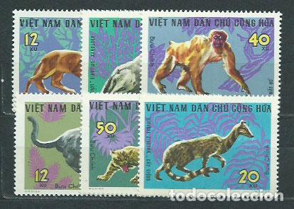 Selos: Vietnam del Norte - Correo Yvert 535/40 ** Mnh Flores