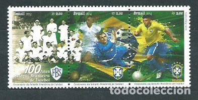 Selos: Brasil - Correo 2014 Yvert 3347/49 ** Mnh Deportes. F&uacute;tbol