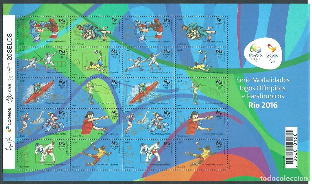 Selos: Brasil - Correo 2015 Yvert 3429/48 ** Mnh Deportes. Olimpiadas