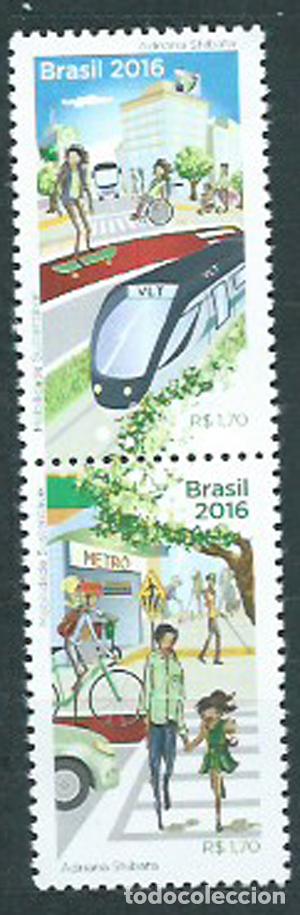 Selos: Brasil Correo 2016 Yvert 3593/94 ** Mnh Movilidad Sustentable