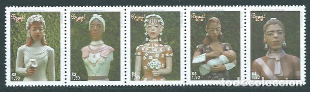 Selos: Brasil Correo 2016 Yvert 3572/76 ** Mnh Mu&ntilde;ecas de Do&ntilde;a Izabel Mendes