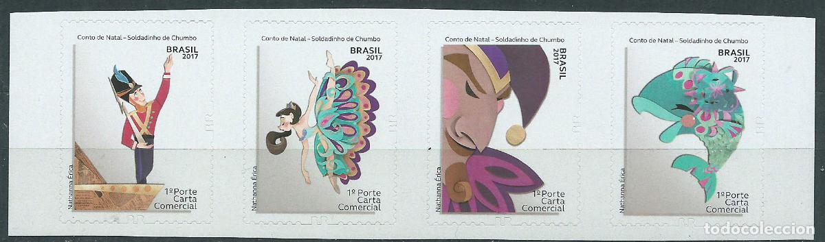Briefmarken: Brasil Correo 2017 Yvert 3669/72 ** Mnh Navidad autoahesvio