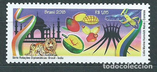 Briefmarken: Brasil Correo 2018 Yvert 3682 ** Mnh 70&ordm; de las Relaciones Diplomaticas Brasil