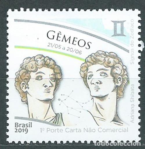 Briefmarken: Brasil Correo 2019 Yvert 3731 ** Mnh Signo del Zodiaco G&eacute;minis