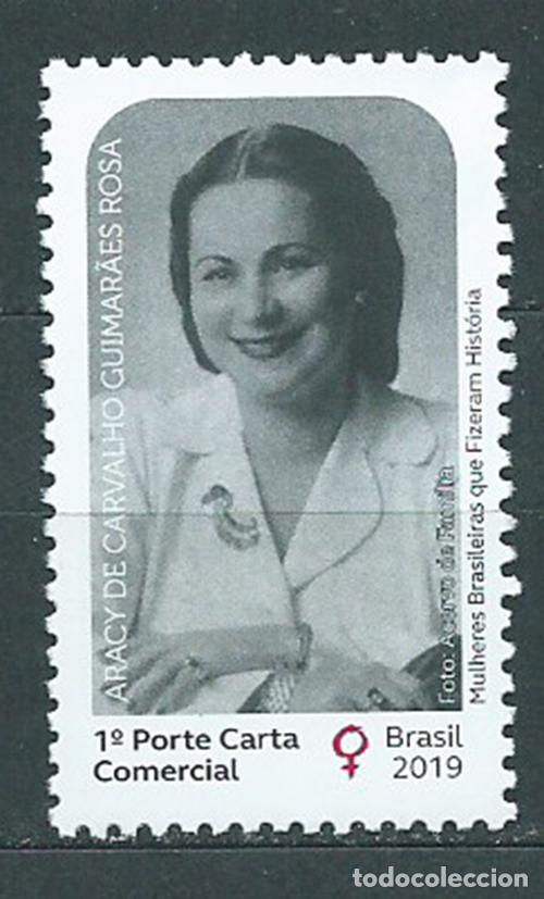Briefmarken: Brasil Correo 2019 Yvert 3790 ** Mnh Mujeres Brasile&ntilde;as Aracy Guimar&acirc;es Rosa