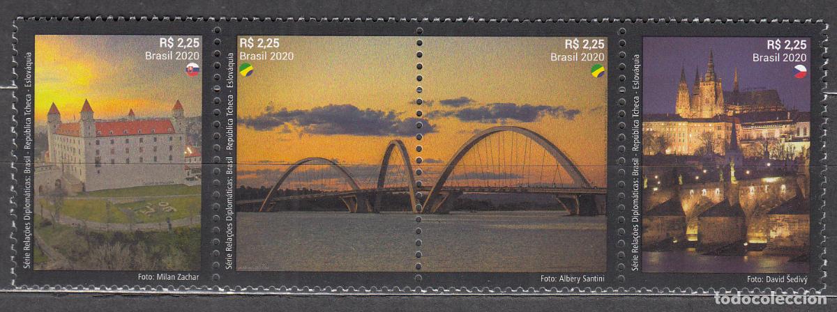 Briefmarken: Brasil Correo 2020 ** Mnh Relaciones Diplomaticas Brasil-RepCheca-Eslovaquia