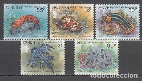Stamps: Penrhyn - Correo Yvert 407/11 ** Mnh Fauna Marina