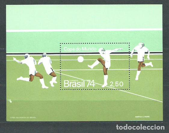 Stamps: Brasil - Hojas 1974 Yvert 33 ** Mnh Deportes F&uacute;tbol