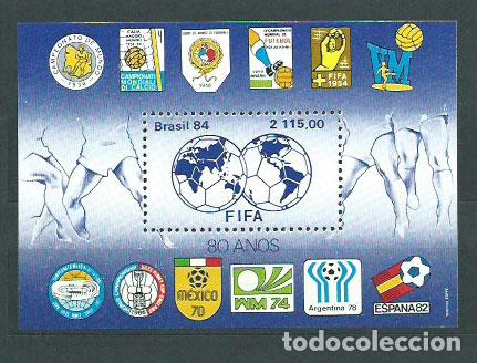 Stamps: Brasil - Hojas 1984 Yvert 64 ** Mnh Deportes. F&uacute;tbol