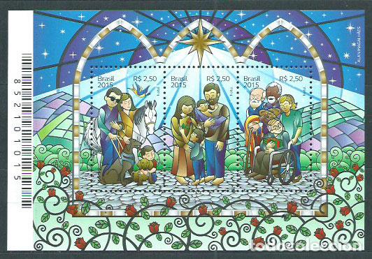 Selos: Brasil - Hojas 2015 Yvert 167 ** Mnh Navidad