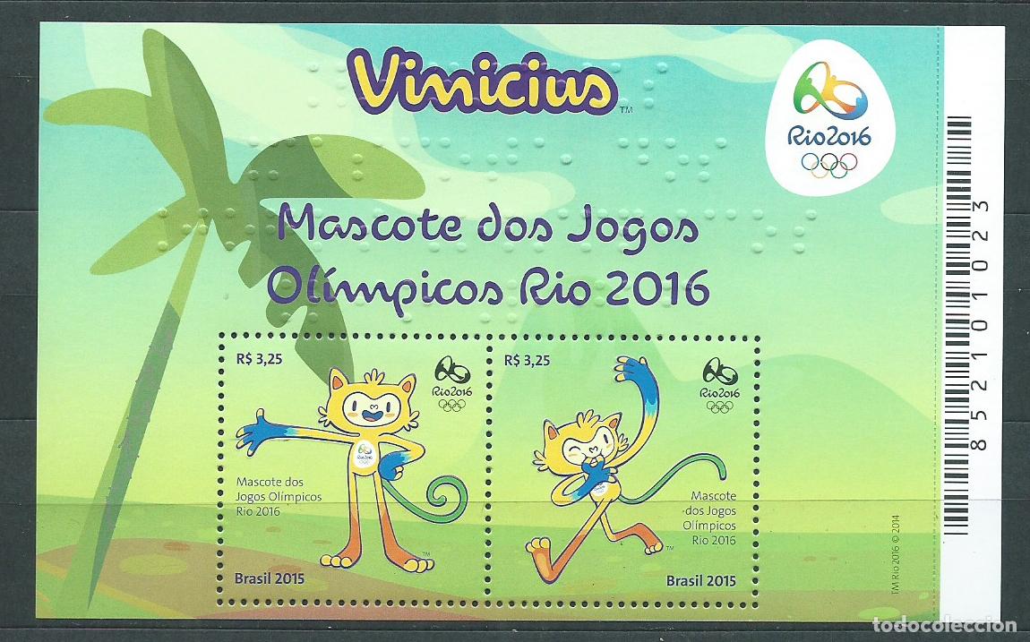 Selos: Brasil - Hojas 2015 Yvert 168 ** Mnh Mascota Olimpica