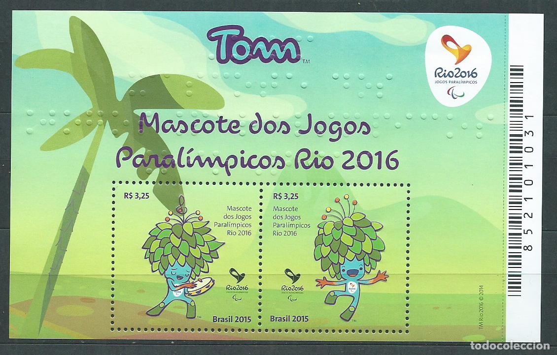 Selos: Brasil - Hojas 2015 Yvert 169 ** Mnh Mascota Paralimpica Tom