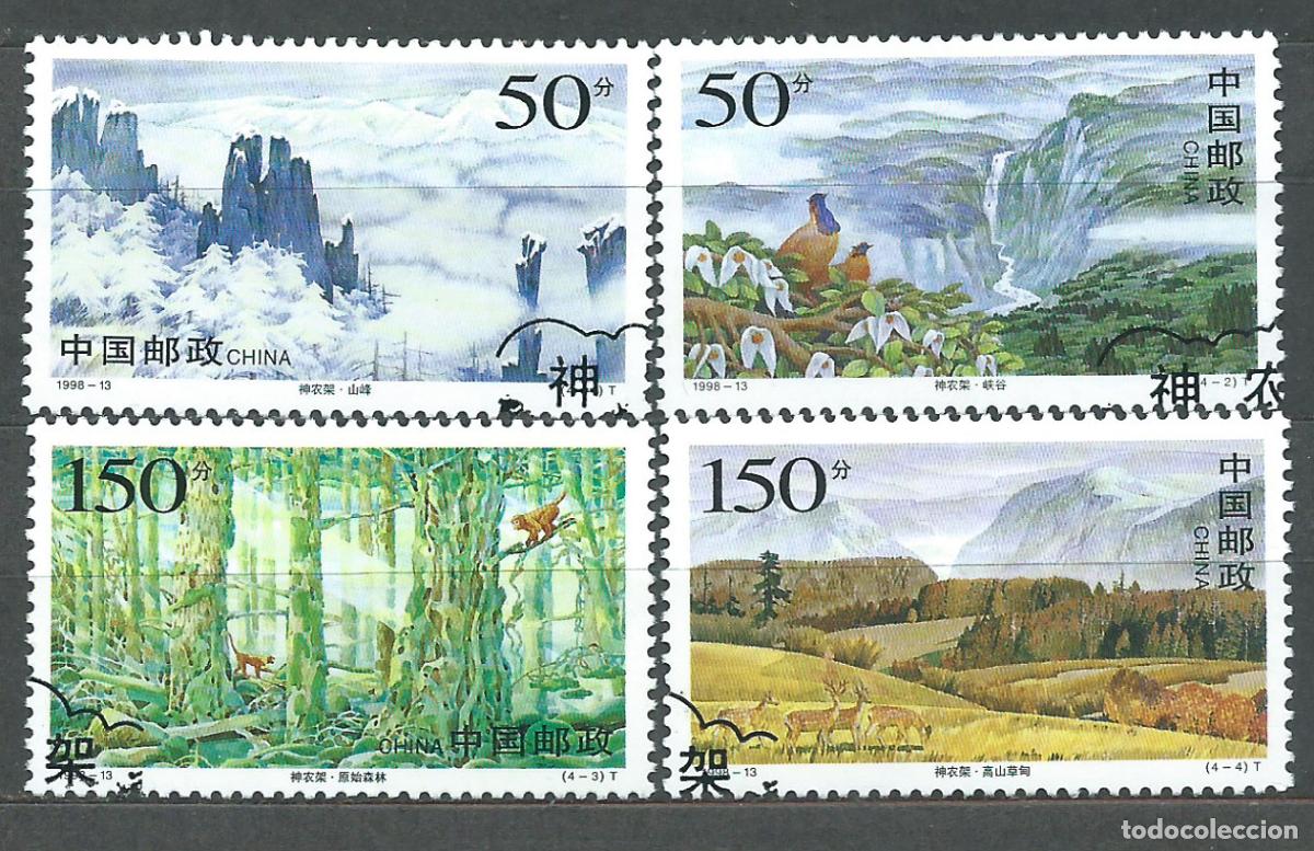 Selos: China Correo 1998 Yvert 3586/89 usado Bosques