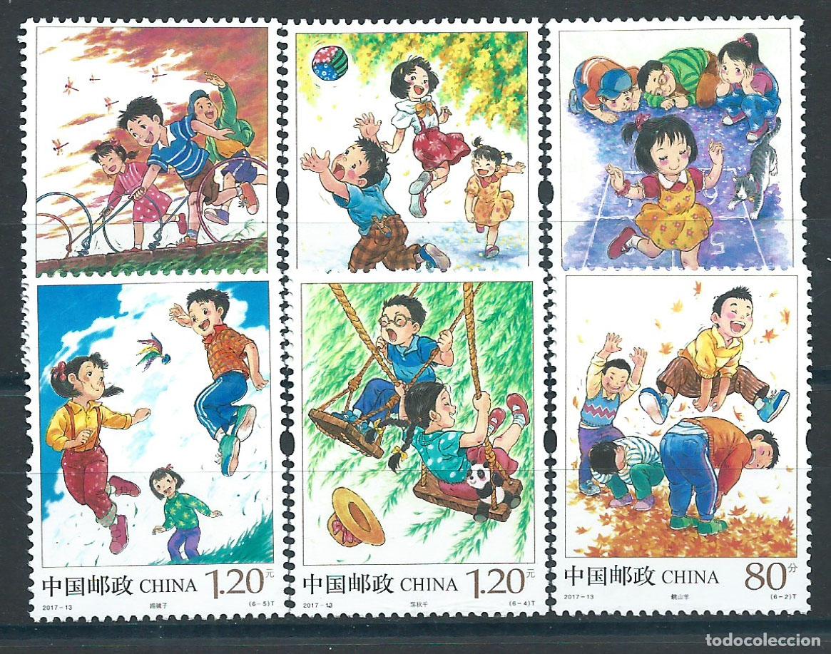 Selos: China Correo 2017 Yvert 5439/44 ** Mnh Juegos de Ni&ntilde;os