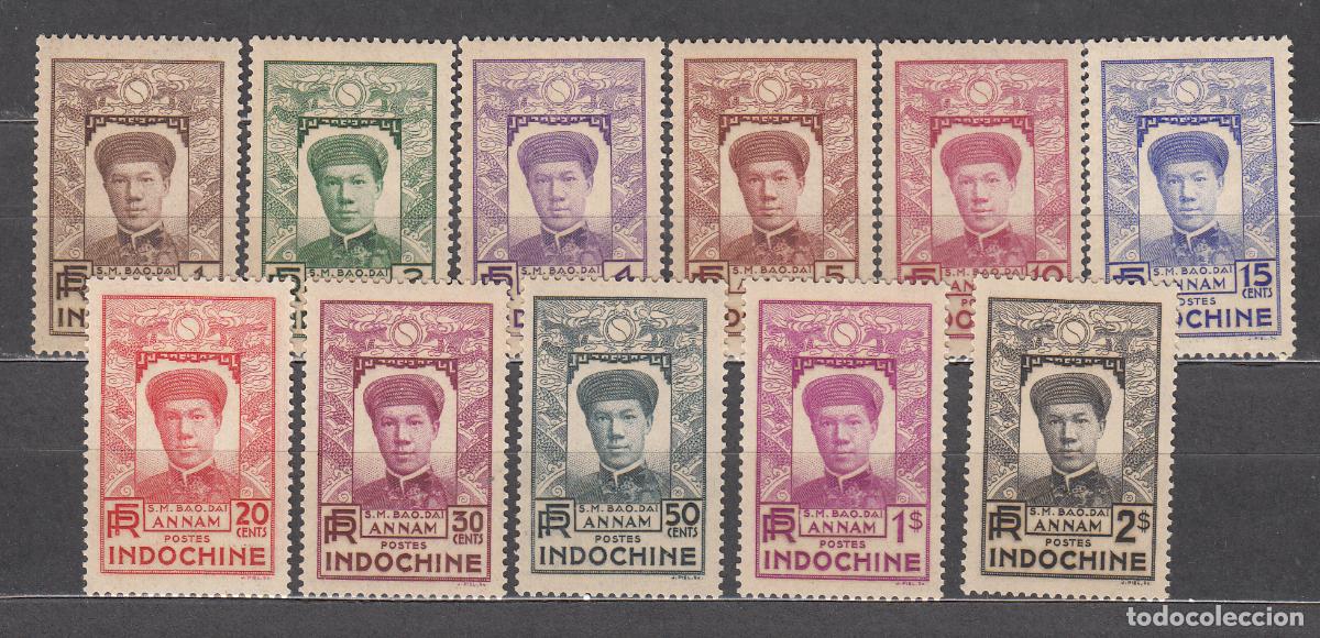 Selos: Indochina - Correo Yvert 171/81 * Mh Emperador Bao-Dai - Personaje