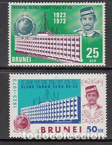 Selos: Brunei - Correo Yvert 184/5 ** Mnh Interpol