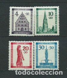 Selos: Baden - Correo Yvert 42/5 ** Mnh