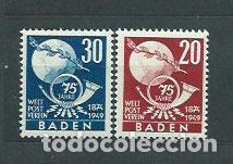 Selos: Baden - Correo Yvert 56/57 ** Mnh
