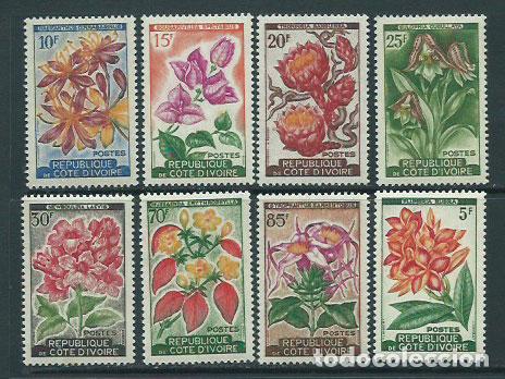 Selos: Costa de Marfil - Correo Yvert 192A/8 * Mh Flores